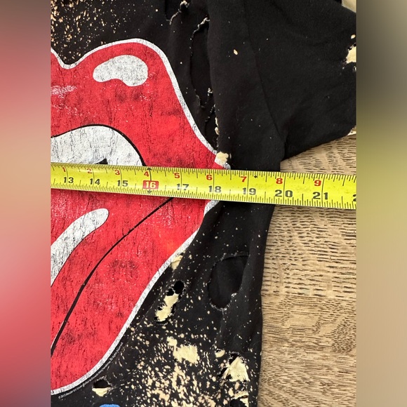 The Rolling Stones Retro Deconstructed Bleached Short Sleeve Tee T Shirt medium - Picture 10 of 12